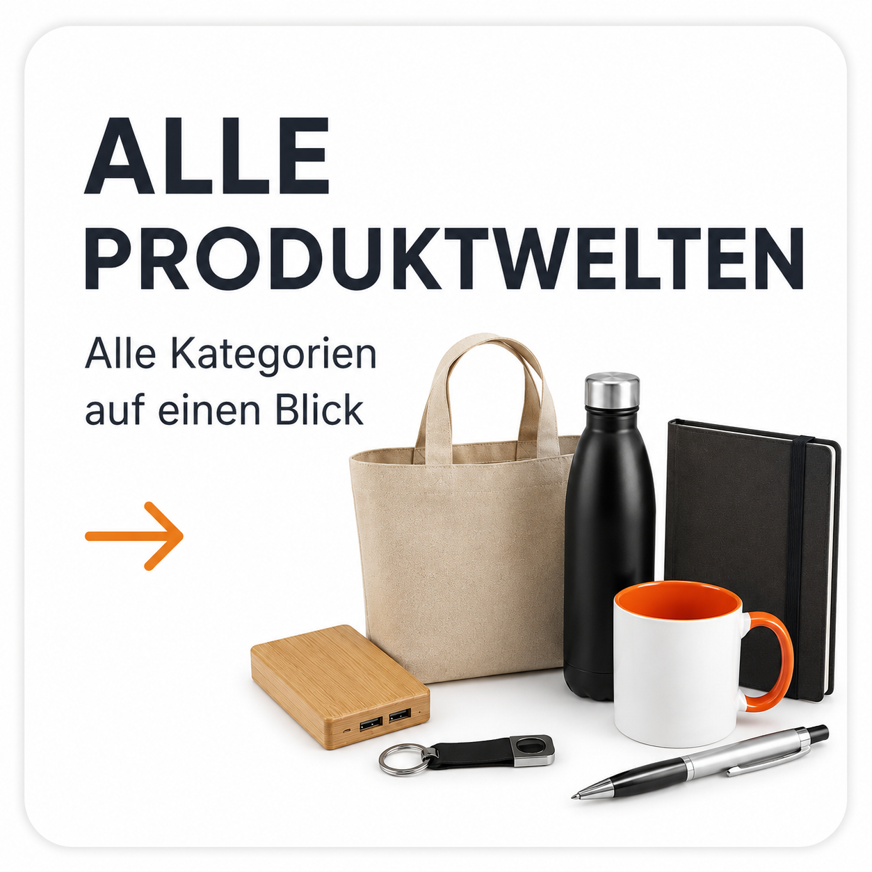 Alle Werbeartikel-Produktwelten im neuen Shop von Münch Werbeartikel